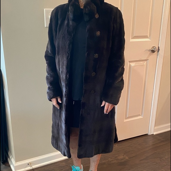 Sheared Tea Length Mink Coat - Picture 1 of 4